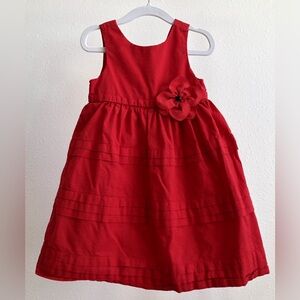 JANIE AND JACK | Red Dress with Accent Flower